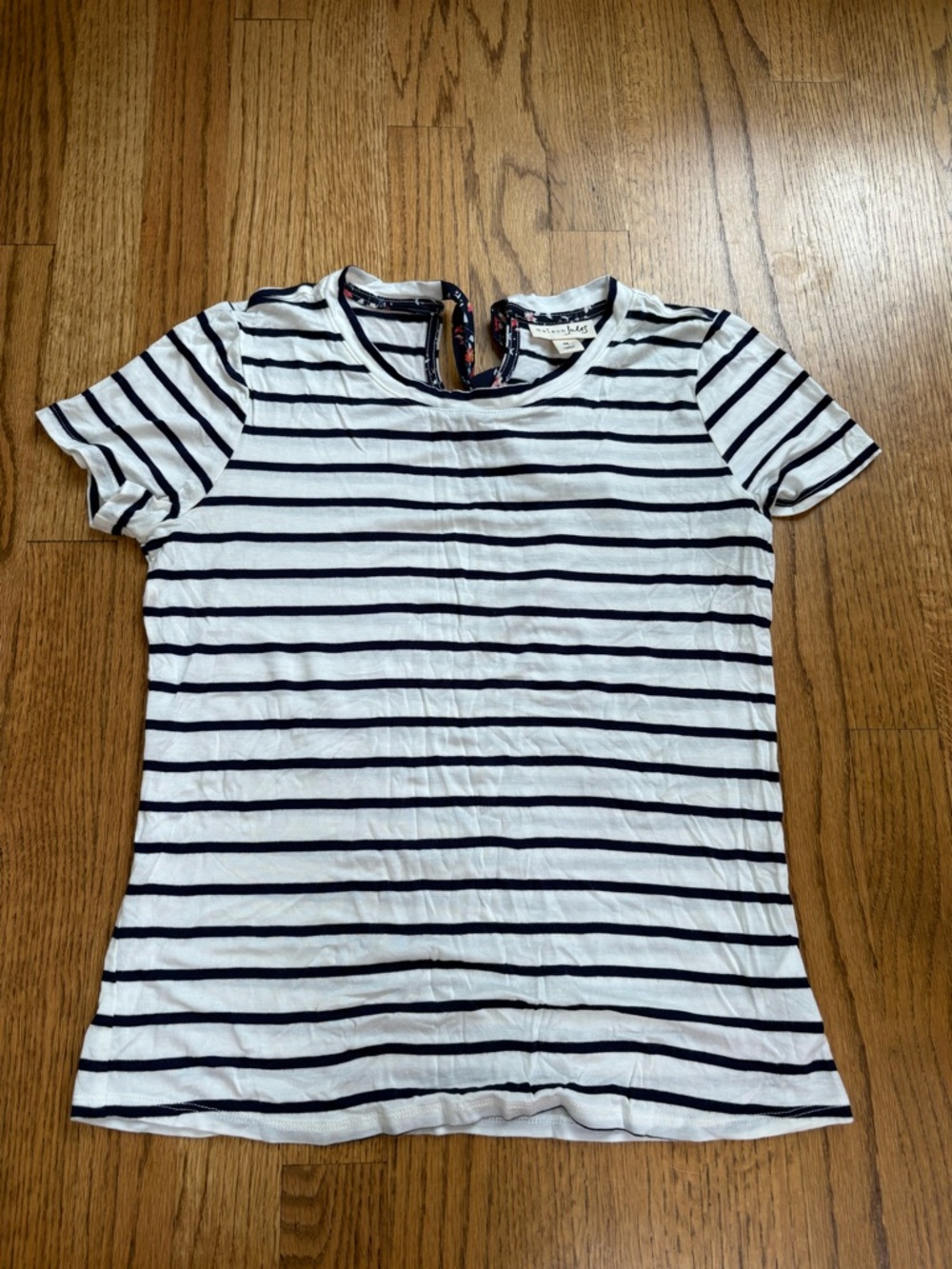 Maison Jules Navy & White Striped Top